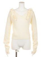 フリルニットトップス