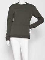 ライン入りジップスウェットプルオーバー