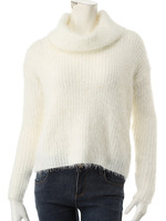 【ECURY】ハイネックシャギーニットトップス