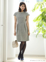 ツイードワンピース