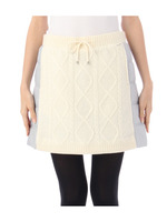 ニット×ナイロン中綿スカート