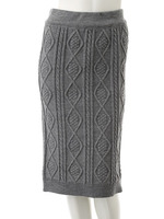 【CEDNIE】ケーブル編みニットペンシルスカート