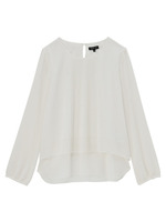 プリーツレイヤードブラウス