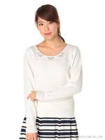 ビジューニットトップス