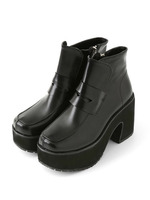 ローファー風ショートブーツ