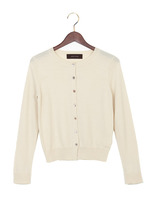 JOC W/PE STRCクルーネックカーディガン