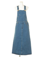 デニムコンビ マキシサロペット