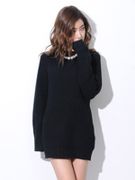 袖スリットロングニットTOP