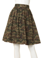 迷彩フレアスカート
