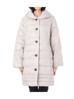 ボリュームカラー中綿コート