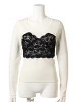 【スペシャルプライス】レースビスチェニットTOP