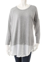 【ECURY】ドッキングスウェットチュニック