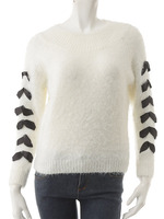 【ECURY】袖リボンシャギーニットトップス