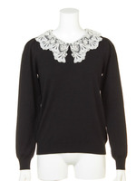 【カタログ掲載商品】12Gレース衿プルオーバー