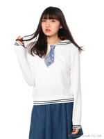 セーラーカラーカットソー