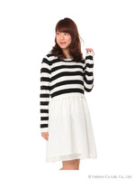 ニットカケルフハクワンピース