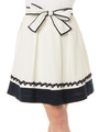 リボン配色レーススカート