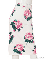 8Bit Floral Mid-Length Tube Skirt