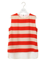 ノースリーブボーダーブラウス