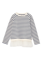 KAON チュールレース付きボーダーカットソー