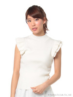 【W】ティアードフリルニット