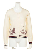 【an another angelus】ヨットプリントアクリルコットン長袖ニットＣＤ