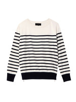 サイドジップボーダーニット