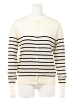 14Gクルーネックボーダーカーデ