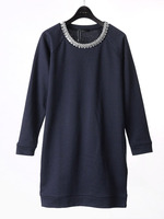 【sweet3月号掲載】【2ndline】ネックビジュー裏毛ワンピCL−0414