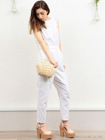 コットンレースフリルコンビネゾン