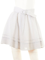 シフォンメモリーストライプスカート