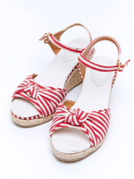 【Bonica Studio】ボーダーリボンサンダル