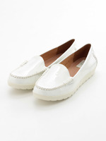 【enchanted】本革ホワイトソールスリッポン