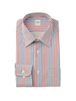 カラーストライプ形態安定シャツ