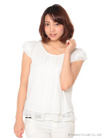 シャドーギンガムTブラウス