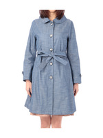 ラウンドカラーデニムコート