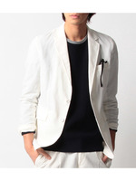 リネン混テーラードジャケット