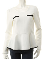 【ECURY】ジャガードバイカラーチュニック