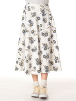 すきな丈スカート　ミモレ　フラワー