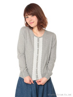 ガンガンカーディガン　レースジャガード