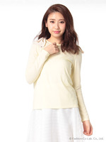 肩リボントップス