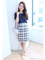 ベルト折り返しチェックスカート