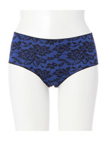 ANTIGEL(アンティジェル) レース柄 ボーイズショーツ/ブルー系(192)