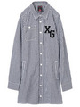 GINGHAM SHIRT DRESS/RED