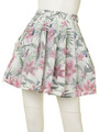 Optical Garden Pleats Skirts/WHITE