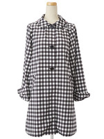 Oギンガムレインコート/ブラック