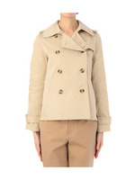 Wフェイストレンチ風ジャケット/ベージュ(052)