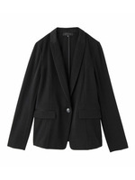 [L]サテン使いジャージテーラードジャケット/サンドベージュ(053)