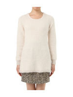 [L]シャギーAラインニット/ブラック(019)