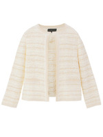 [L]ラメツイードニットカーディガン/オフホワイト(404)